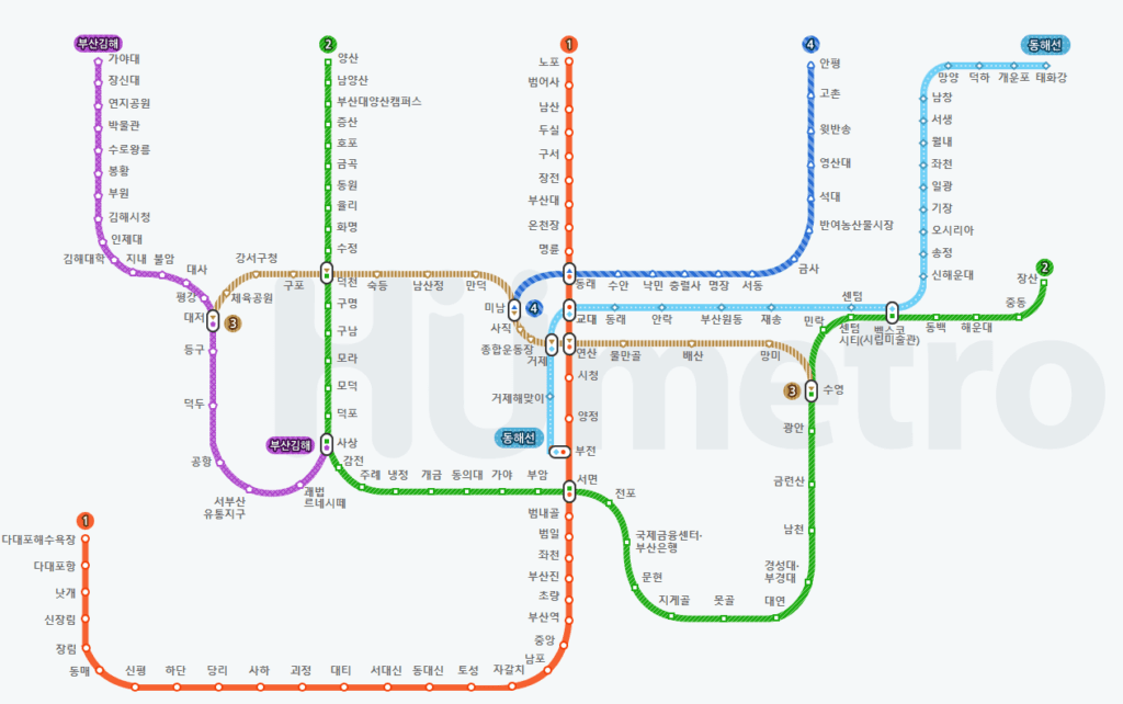 부산지하철노선도