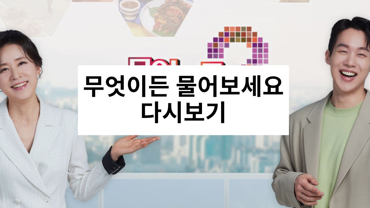 무엇이든 물어보세요 다시보기 재방송 보러가기 출연진 방송시간 회차정보 1회 2회 3회 4회 5회 6회 공식영상 박주아 이재성 프로필 나이 키 인스타 시청율 몇부작 